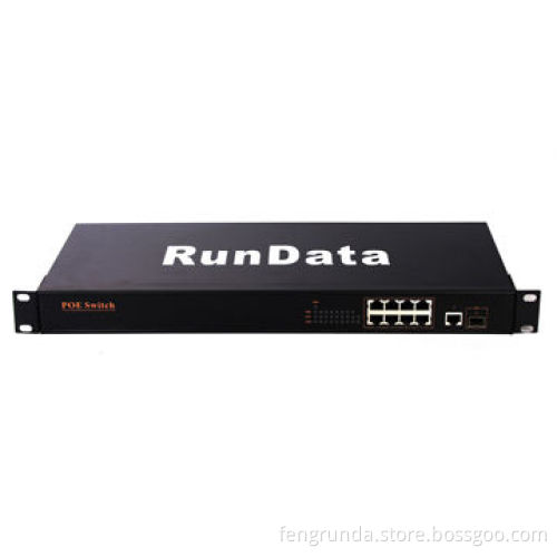9-port PoE Switch, Ninth Port is Gigabit Port, 250W Fast Ethernet Switch with PoE, CE, FCC, RoHS